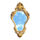 Vintage gold leaf resin wall mirror