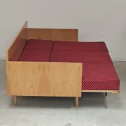 Folding bench Daybed sofa red and black fabric Libena Ex Teh