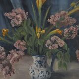 Oil painting on canvas, still life by Rollande Déchorain