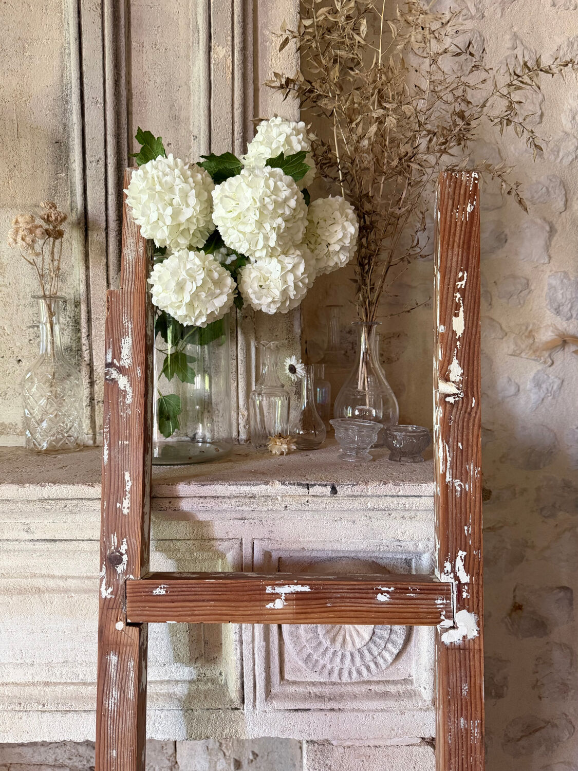 Decorative wooden ladder