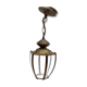 Hexagonal vestibule lantern in brass and glass dimension: height -46cm- diameter -17cm-
