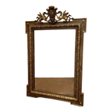 Miroir de style Napoléon III en bois et stuc patiné XX siécle