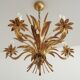 Lustre épis de blé vintage en métal dorado