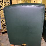 Paire de fauteuils Club cuir vert Poltrona Frau édition limitée
