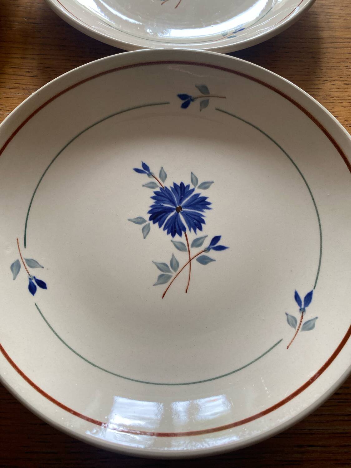 4 Saint Amand dessert plates, Prisca flowers model