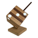 Wooden playing dice pen holder