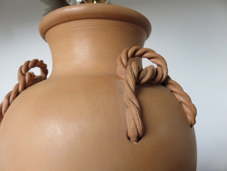 Terracotta lamp, terracotta 60s 70s