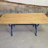 Table en fer forgé et bois massif