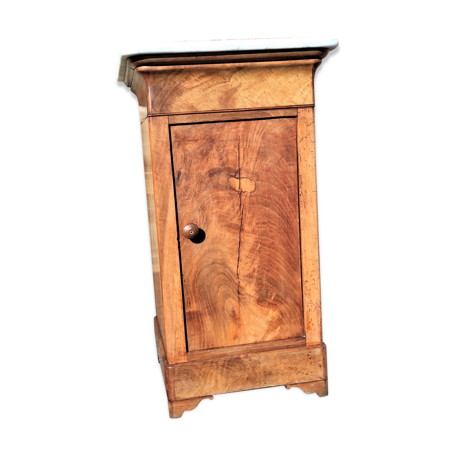 Bedside Louis Philippe with white marble