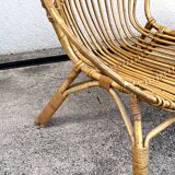 Pair of rattan armchairs