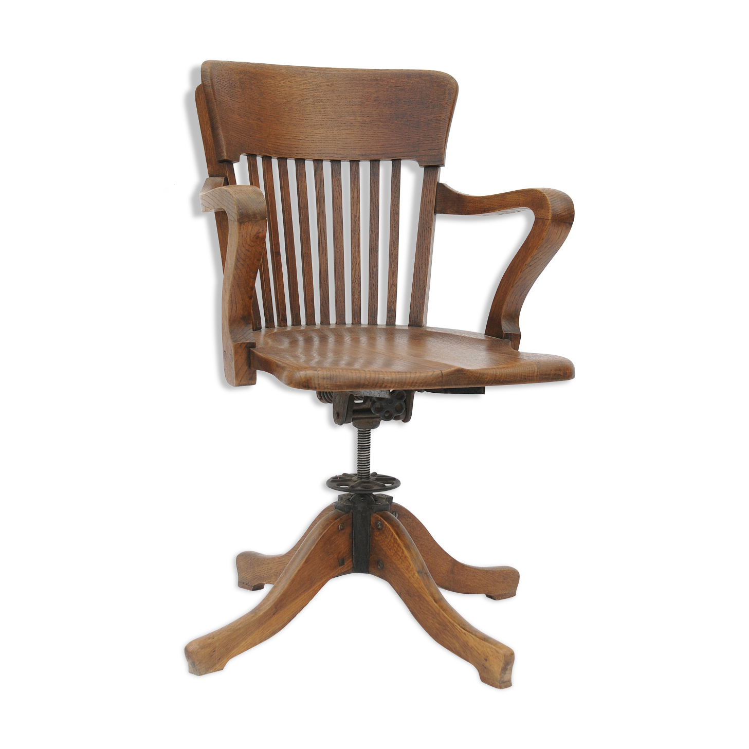 American oak office chair