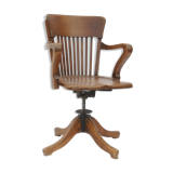 American oak office chair