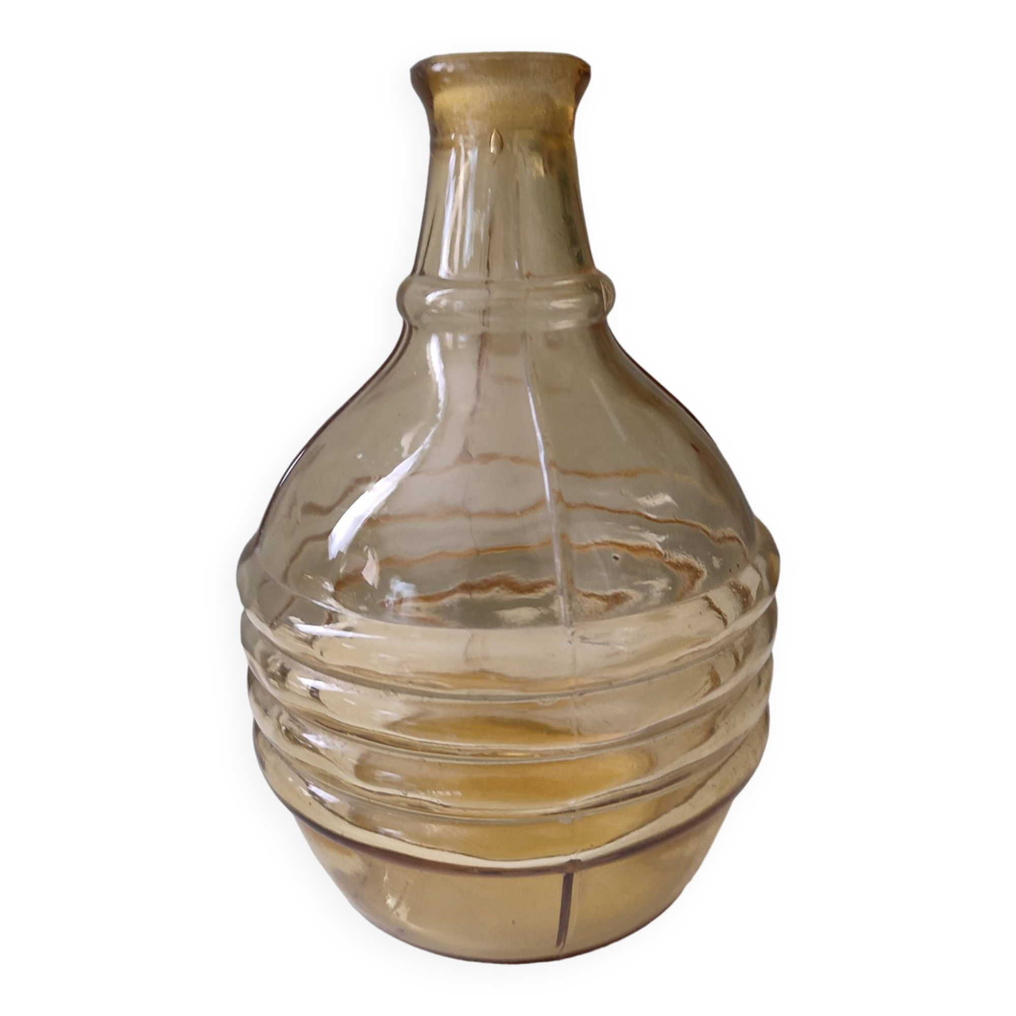 Yellow glass vase from the 60s