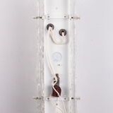 Elongated wall lamp by Kaiser Leuchten with bubble glass 1960s