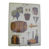 Plaque publicitaire métallique "Le vin"