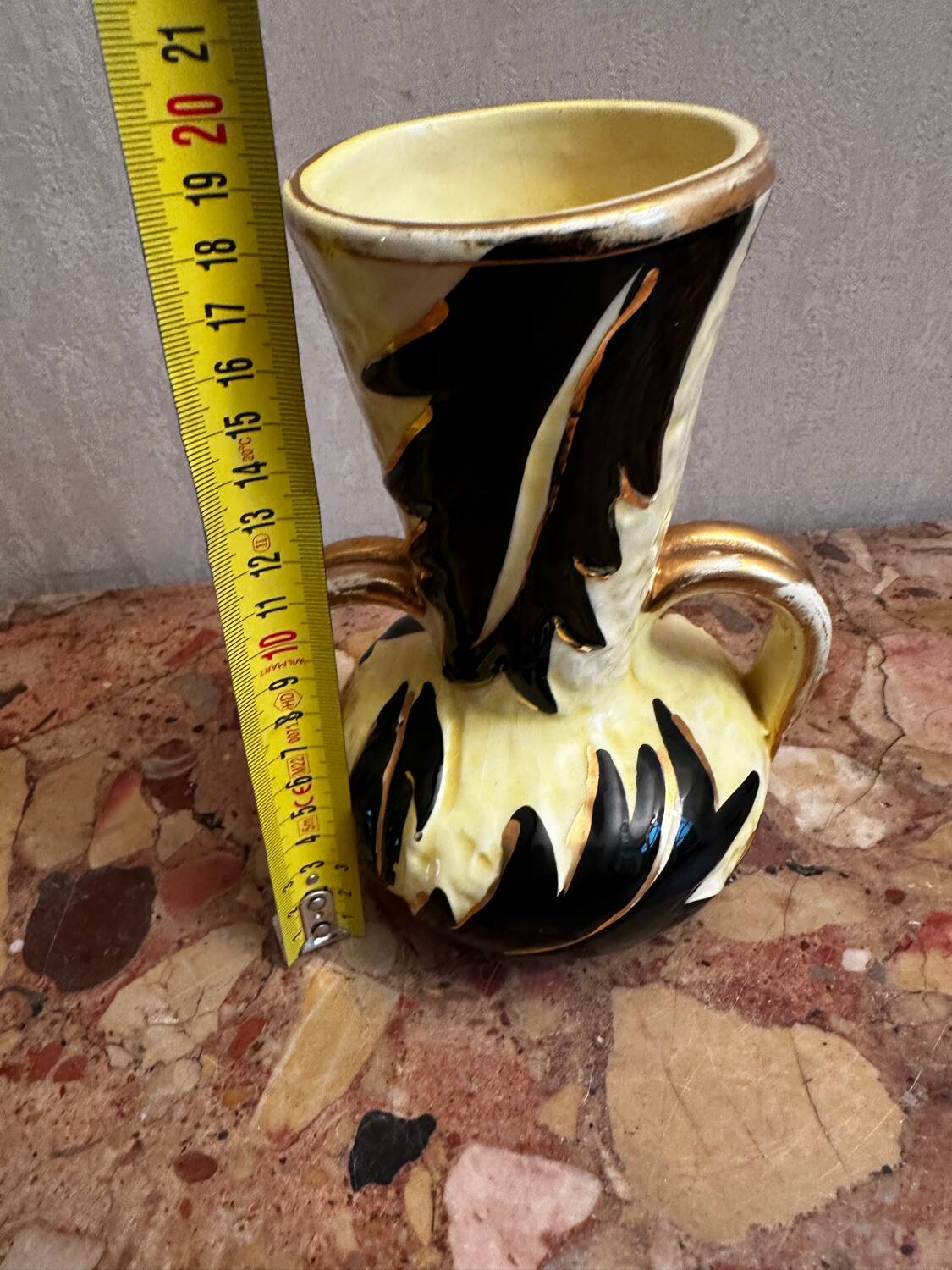 Vintage amphora vase signed JTF from Vallauris