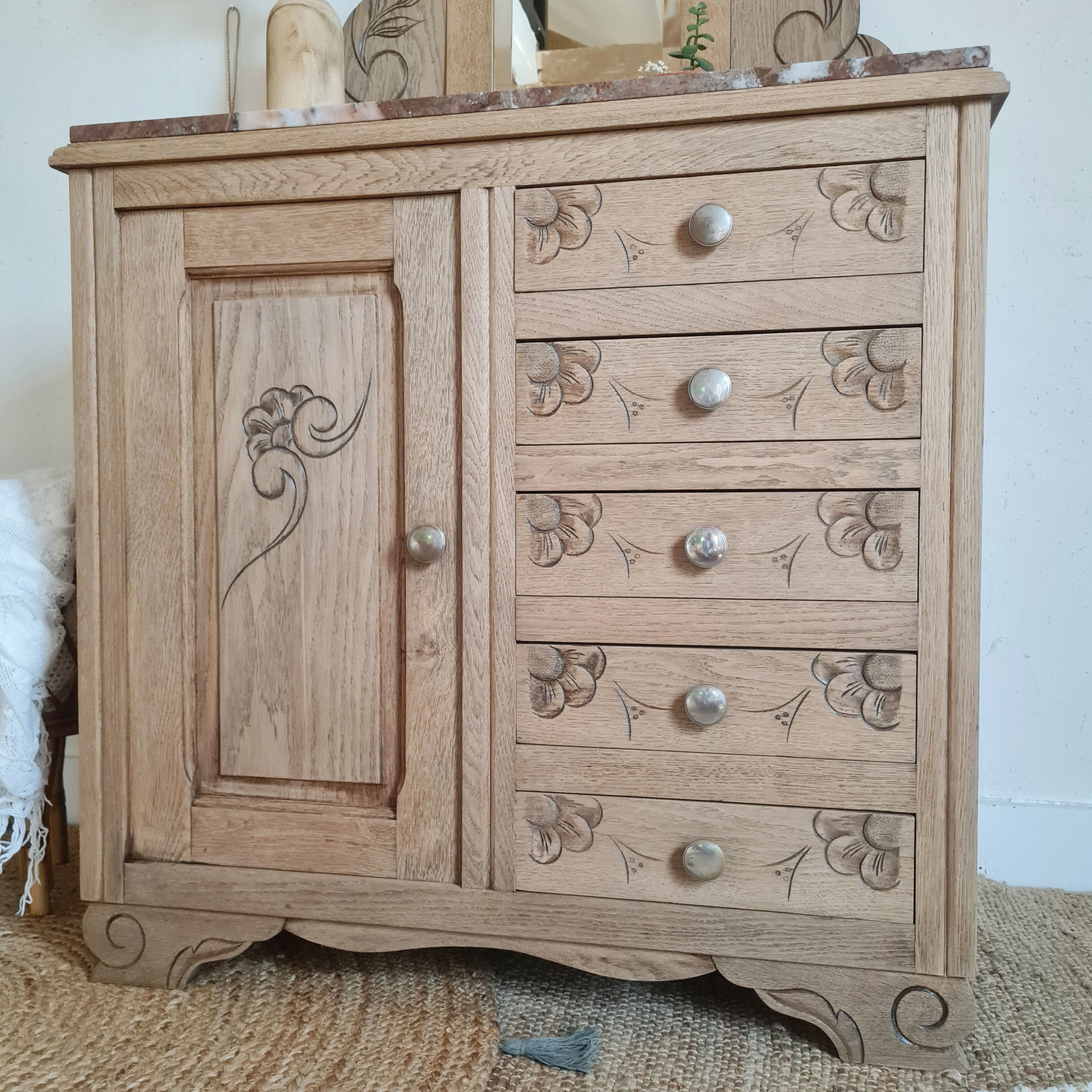Dresser Art Deco wood brut