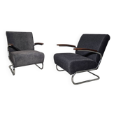 Fauteuils Bauhaus Chrome S411 par Willem Hendrik Gispen pour Mücke Melder