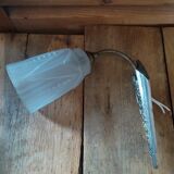 Wall lamp tulip paste glass art deco patinated metal