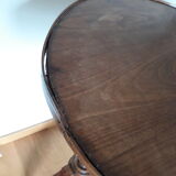 Solid wood pedestal table spiral base