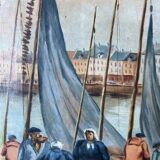 Old marine painting signed