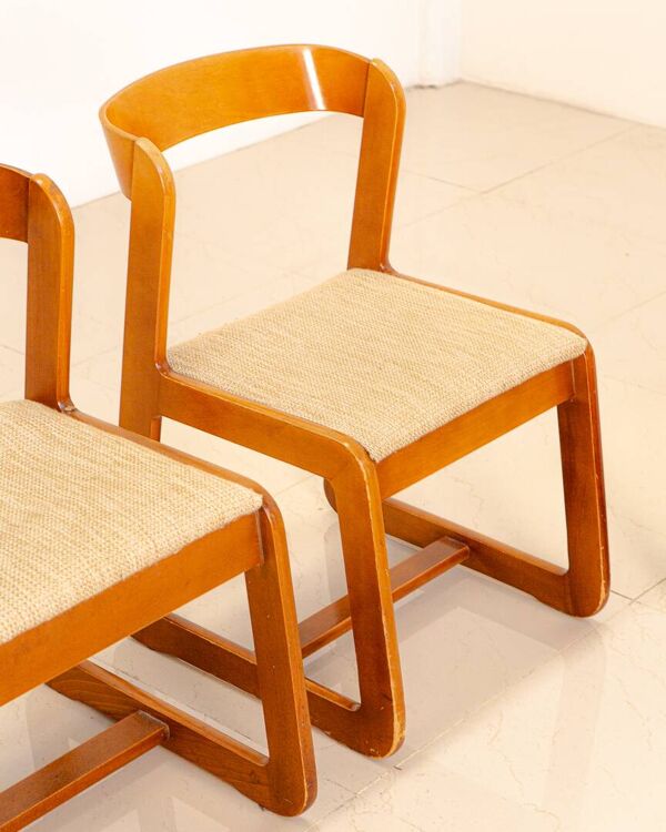 Ensemble de 4 chaises Mario Sabot 70's