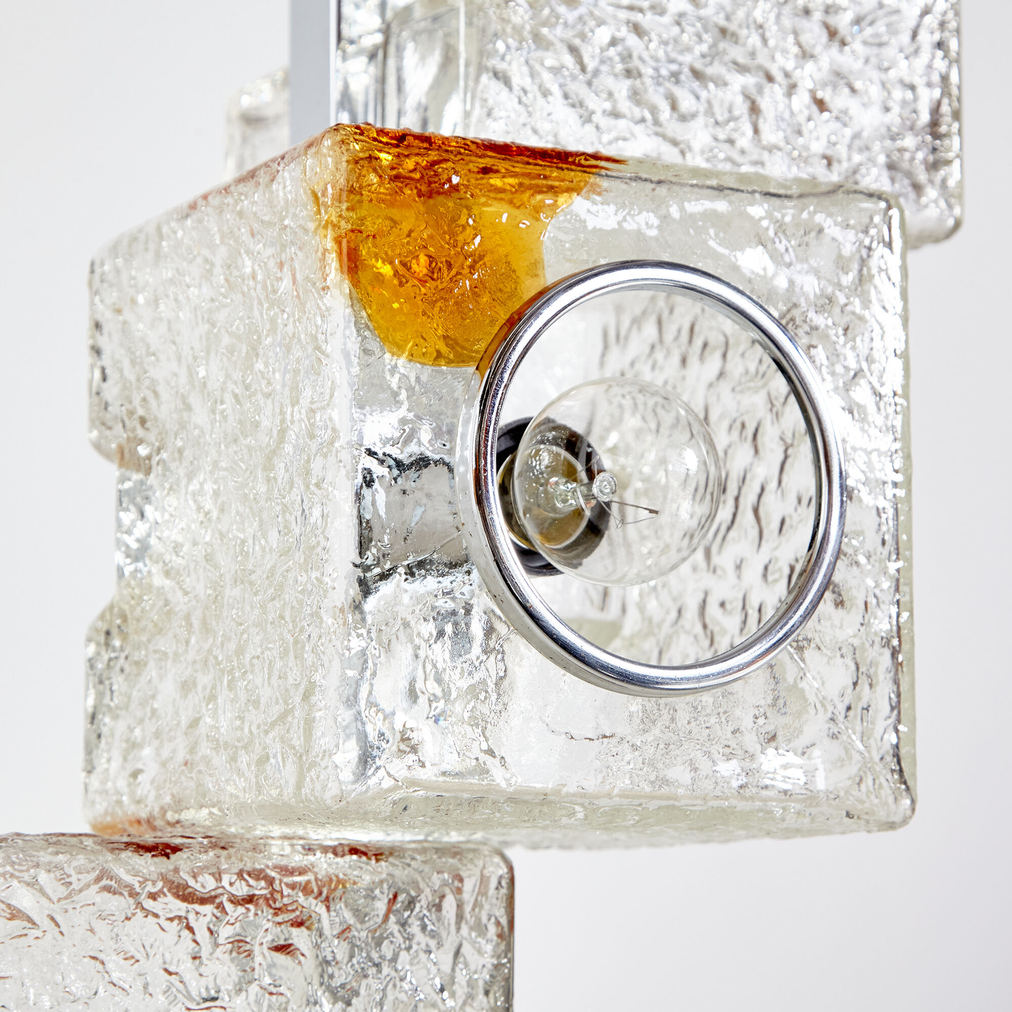 Glass cube floor lamp by Toni Zuccheri for Veart