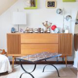 Table basse en fer forgé Mid Century