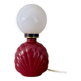 Vintage ceramic and opaline lamp