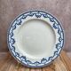 Antique English plate Crescent Ware Empire England blue garland decoration