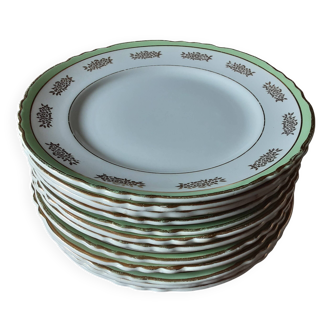 Set of 12 dessert plates from Faïencerie d Orchies
