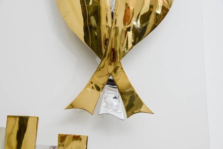 Applied brass by Henri Perrichaud single room around 1960