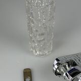 1960s/70s Wall Lamp in Glass & Chrome, Brutalist German Design