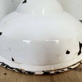 Industrial British White Enamel Factory Pendant Lamp from Benjamin, 1960s