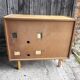 Vintage Scandinavian-style wooden hi-fi cabinet