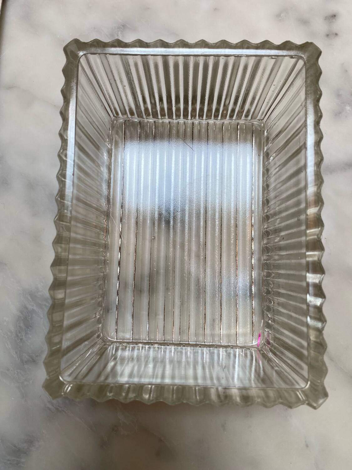 Art Deco box, 1920s metal, wood and glass
