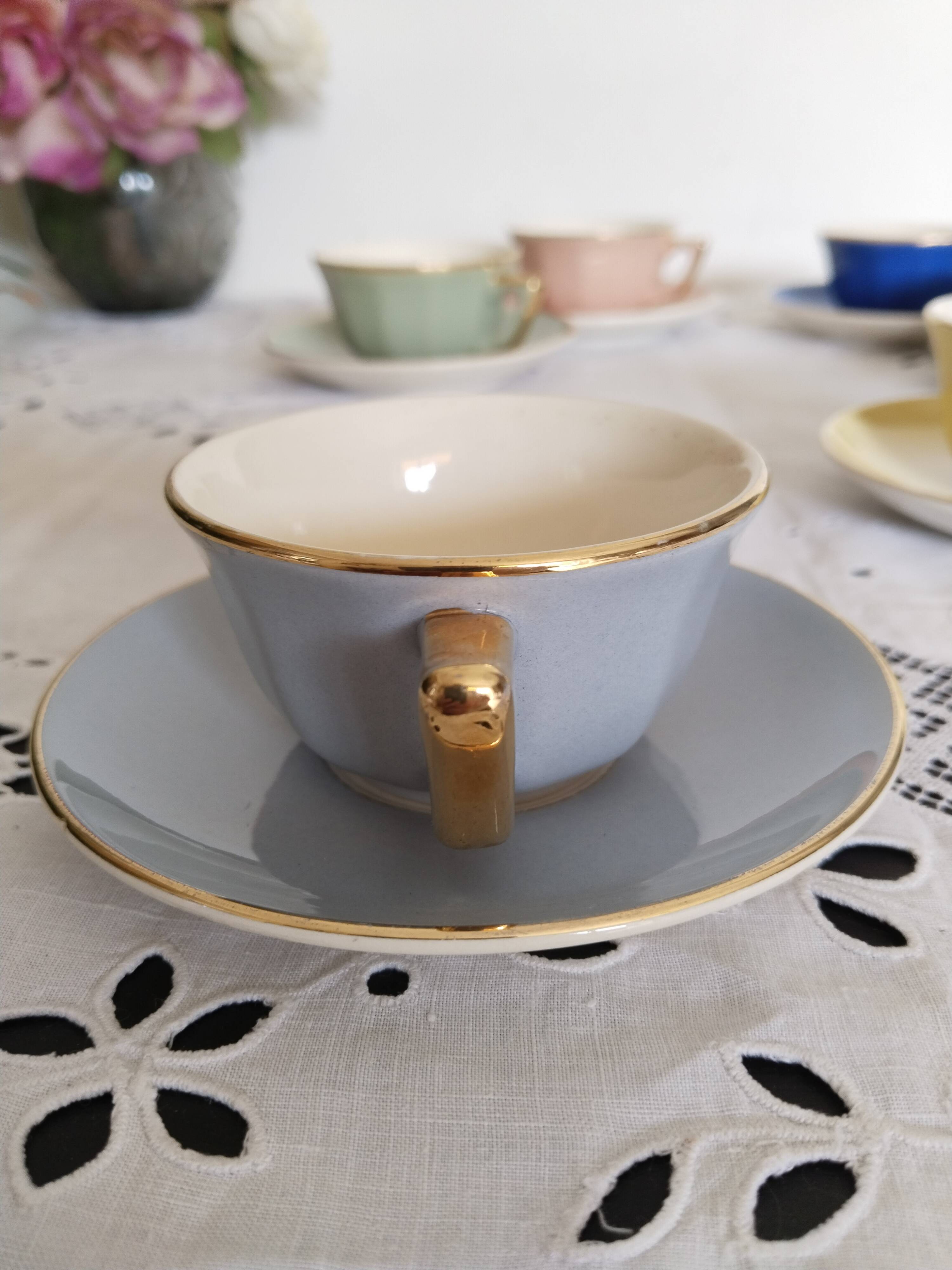 Old Villeroy and Boch coffee service, vintage French