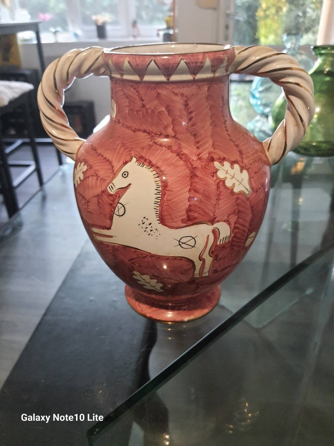 Vintage Italian ceramic handcrafted vase