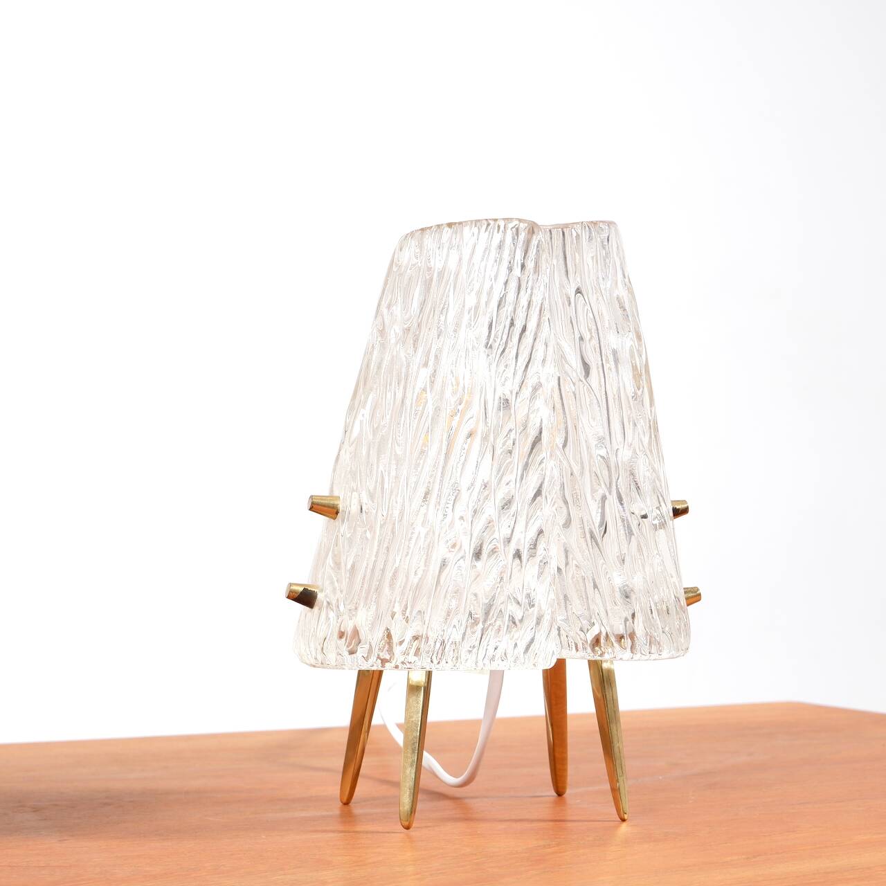 Pair of glass desk lamps by J.T. Kalmar