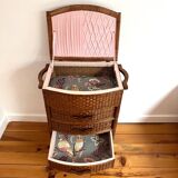Rattan storage unit, 1950s