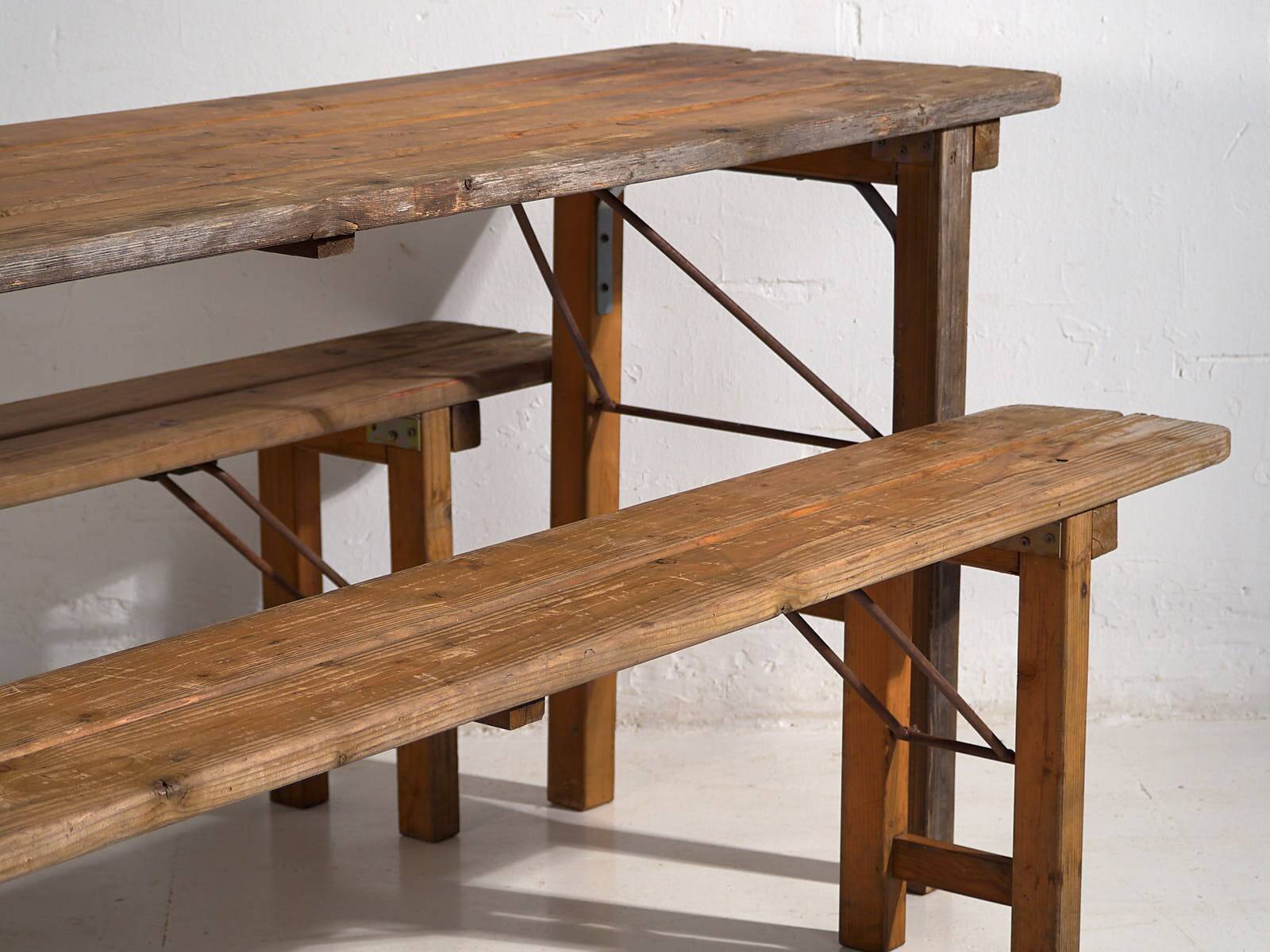 Outdoor table and bench set (c.1950)