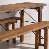 Outdoor table and bench set (c.1950)