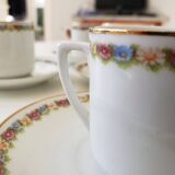 Set of 6 porcelain coffee cups