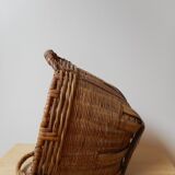 2 rattan & bamboo baskets