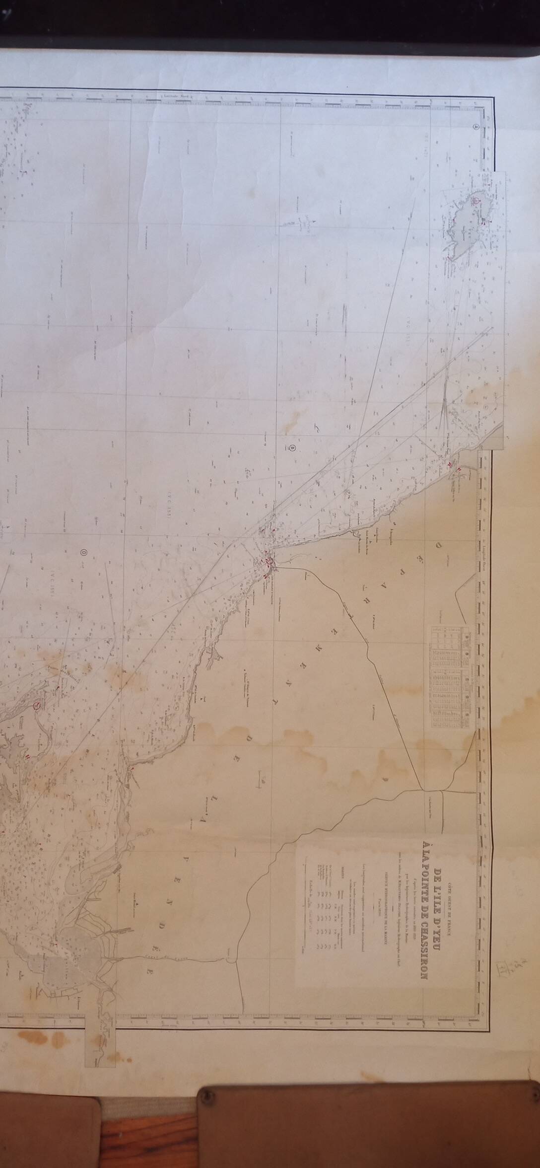 Navy chart no. 150 “from ile d’yeu to pointe de chassiron”