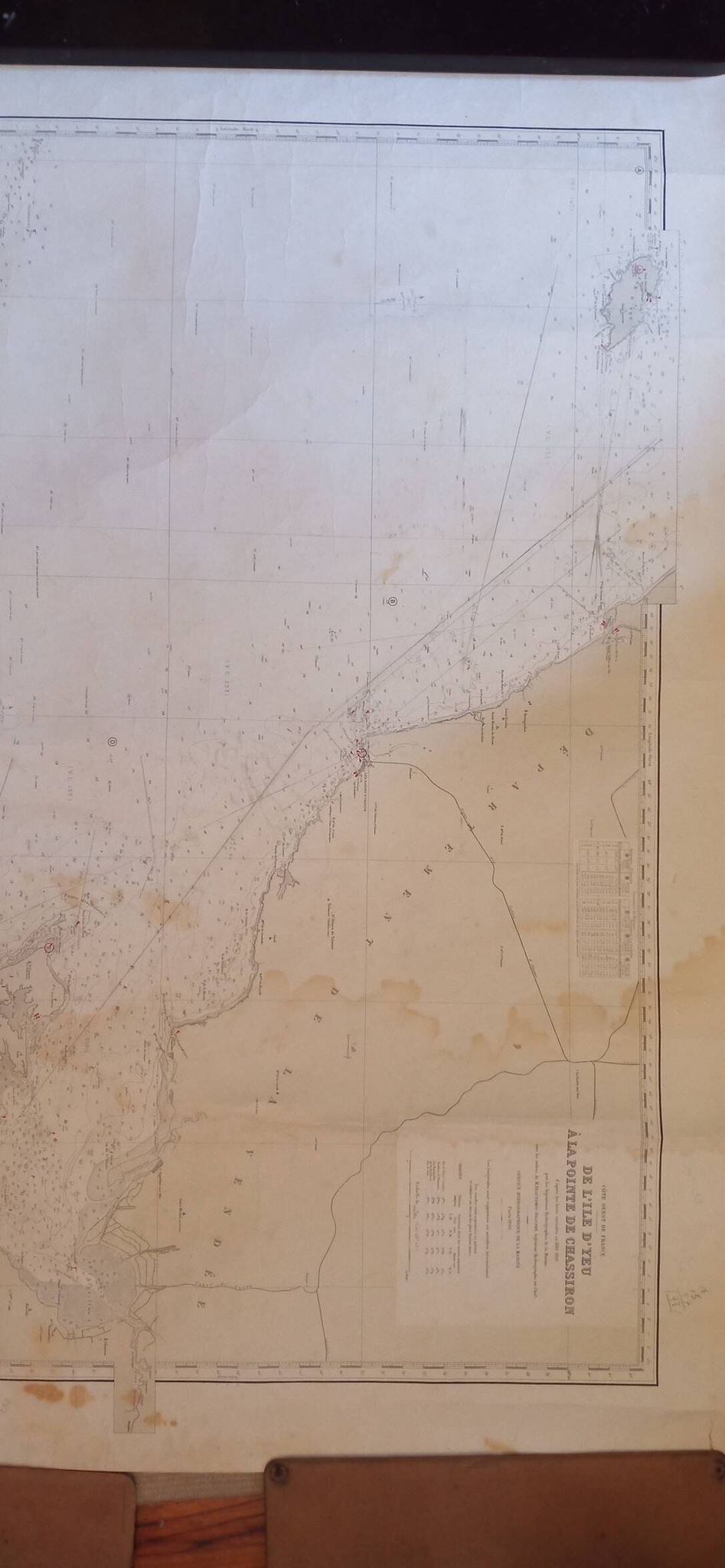 Navy chart no. 150 “from ile d’yeu to pointe de chassiron”