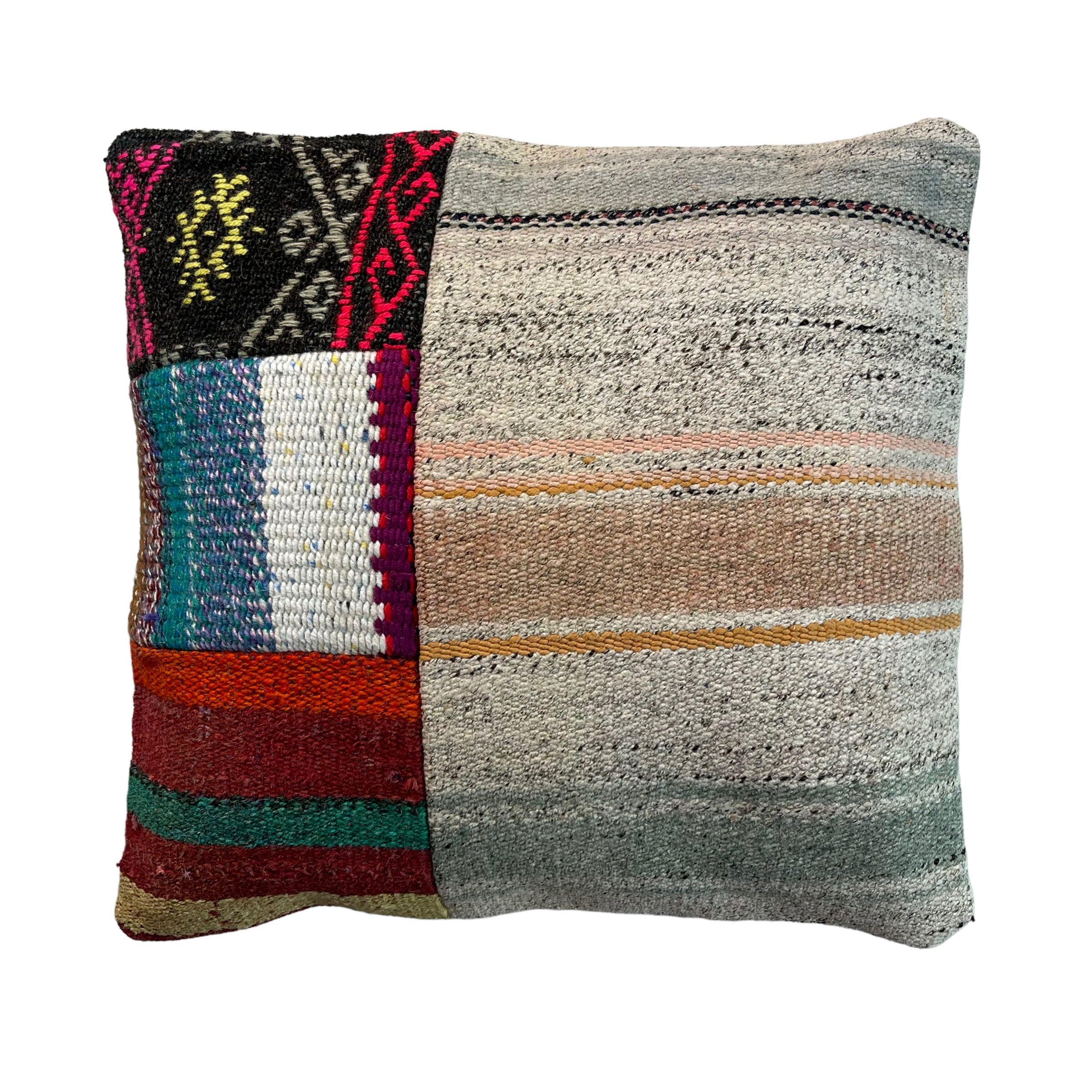 Vintage turkish kilim cushion cover 40 x 40 cm