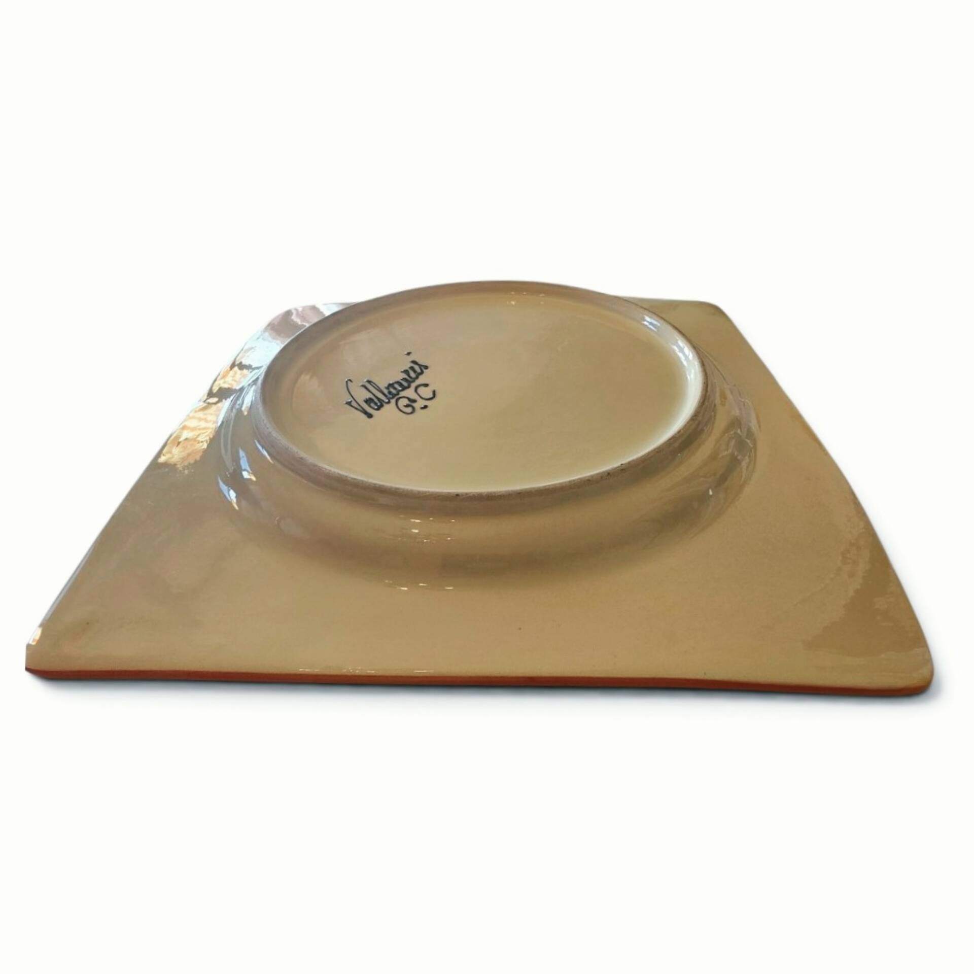 Ceramic plate from Vallauris – Signed G.C. – Circa 1970