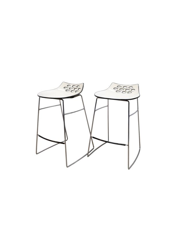 Ensemble de 2 tabourets de bar italiens JAM par Calligaris