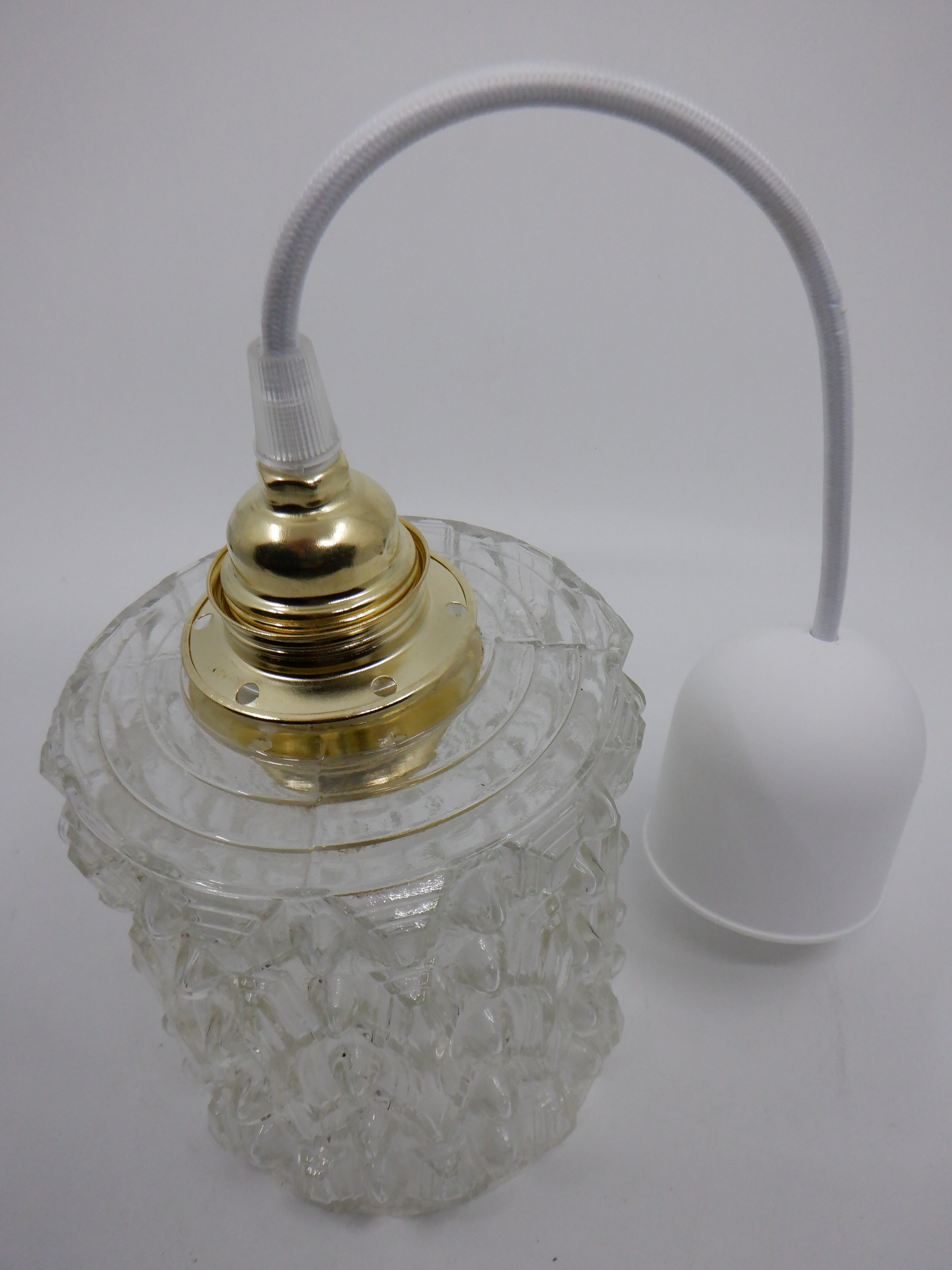 Chiseled glass hanging